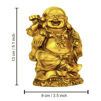 Laughing Buddha Idol Statue Showpiece for Home Decor Living Room Bedroom Office Table