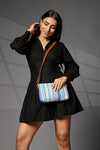 Women's Premium Cotton/Full Sling Shoulder Bag | Ladies Purse Handbag - LIGHT-BLUE