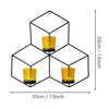 Wall Hanging Tealight Candle Holders for Home Décor with Glass Candle Holder