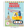 Movers and Diggers Reusable Sticker Book For Children [Paperback]