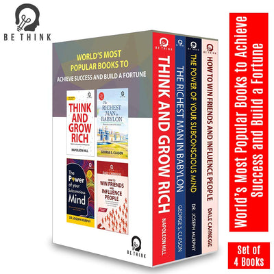 World’s Most Popular Books to Achieve Success and Build a Fortune by Dale Carnegie, Napoleon Hill, George S. Clason, Joseph Murphy Set of 4 Books [Paperback]