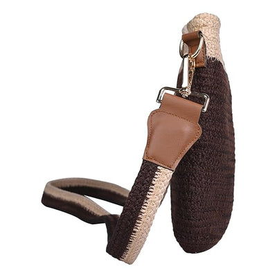 Women's Premium Cotton/Full Sling Shoulder Bag - Brown-Beige