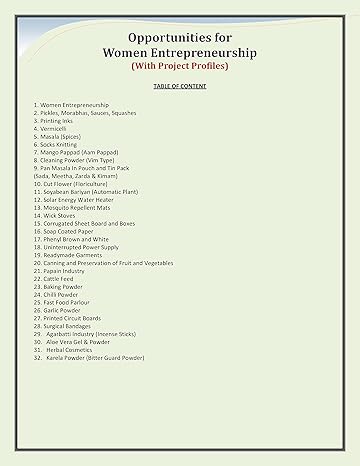 Opportunities for Women Entrepreneurship [Paperback]