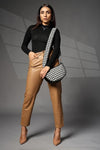 Women's Premium Cotton/Full Sling Shoulder Bag | Ladies Purse Handbag - White-Black