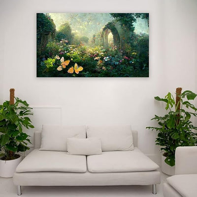 Canvas Print Blossom Green Garden Artwork Unframedfor Wall Decoration(8" x12inch)