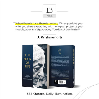 The Book of Life by J krishnamurti [Paperback]