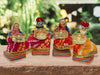 Handmade Recycled Material Rajasthani Raja Rani Puppet/Dolls Diyas Tealight