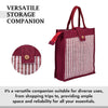 Jute Zipper Grocery Bag with Handle | Vegetable Bag with Top Flap | Reusable Shopping Bag - Pack of 2