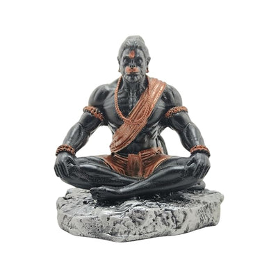 Hindu Gods : Hanuman Ji Handcrafted Black and Copper Resin StatueFor Puja Room or Altar,Living Room,Home Temple,Meditation Corner,Yoga Room,Gift,dashboard & Study Room