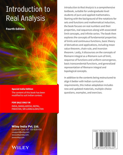 Introduction to Real Analysis by Robert G. Bartle, Donald R. Sherbert [Paperback]