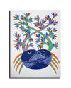 Canvas Print Gond Art , Jungle Meeting, Traditional, Classic Art, Indian Art,  for Living Room, Wall Decoration, Unframed Painting, Fabric |Size- 12X9 inches.