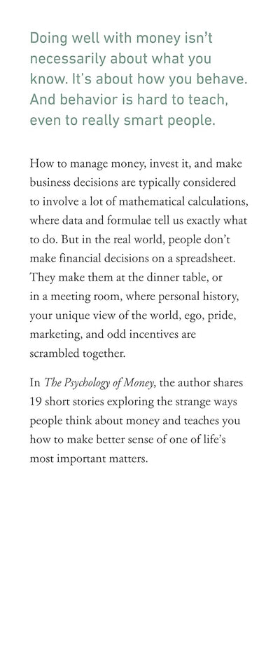 The Psychology of Money by Morgan Housel [Hardcover]