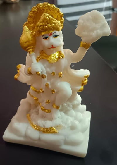 Hindu Gods : Hanuman Ji with Sanjeewani Pahad Idol for Pooja Room, Home, Temple, Office Decor & Diwali Gift