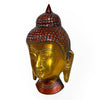 Brass Statue Lord Buddha Face Wall Hanging for Blessing, Happiness, Health, Home & Office with Antique Look