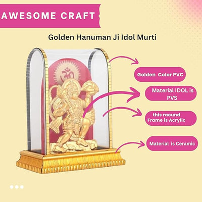 Hindu Gods : Hanuman Ji Idol with Gada for Home Decor (Pack of 1)