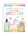 Lets be a Unicorn Reusable Wipe And Clean Activity Book [Paperback]