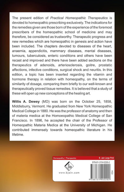 Practical Homoeopathic Therapeutics: 3rd Edition by W.A. Dewey [Paperback]