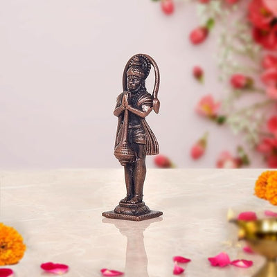 Hindu Gods : Hanuman Ji Copper Idol for Home and Temple Pooja Decor
