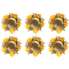 Rose Tea Light Holder Set of 6, Diwali Decoration Items for Home Decor