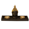 Lord Buddha Head ShowpeceTealight Candle Holder for Home Decor Mandir Temple Pooja Room Living Room Table Office Decorative