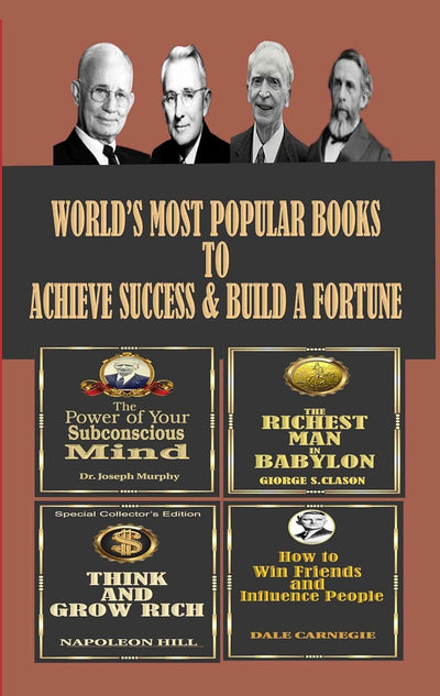 World’s Most Popular Books to Achieve Success and Build a Fortune (Set of 4 Books) by Dale Carnegie, Napoleon Hill & George S. Clason [Hardcover]