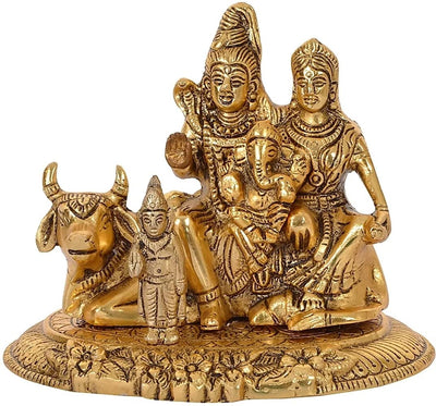 Metal Shiva Parvati Ganesh Idol Shiv Parivar