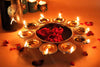 Decorative Metal Diya Traditional Lotus Urli Tealight Holder Golden Bowl for Floating Flowers and Tea Light Candles Home