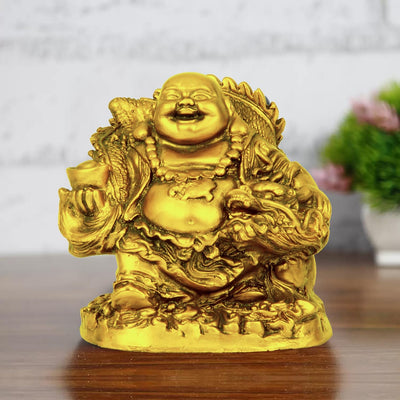 Laughing Buddha Idol Statue Showpiece for Decoration & Money Wealth and Good Luck