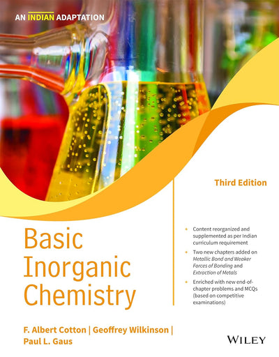 Basic Inorganic Chemistry by F. Albert Cotton, Geoffrey Wilkinson, Paul L. Gaus [Paperback]