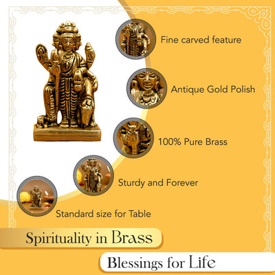 Lord Dattatreya Idol for Puja Study Table, Pooja Room & Home Decor