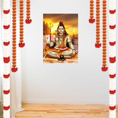 Lord shiva wall sticker - God shiva wall sticker - god mahadev wall sticker - 300GSM - Glossy - Strong adhesive