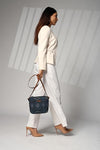 Women's Premium Cotton/Full Sling Shoulder Bag - BLUE
