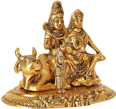 Metal Shiva Parvati Ganesh Idol Shiv Parivar
