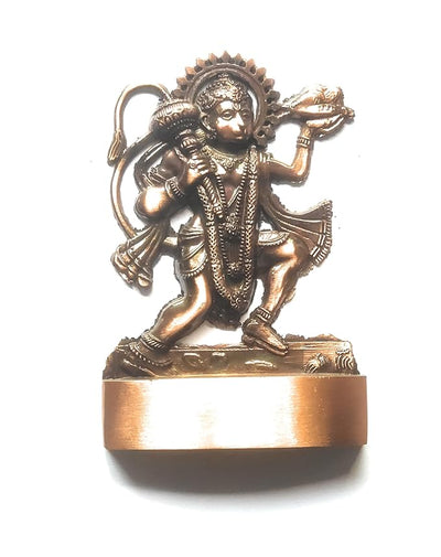 Hindu Gods : Hanuman Ji Metal Idol for Car Dashboard, Temple Puja, Home Decor & Office