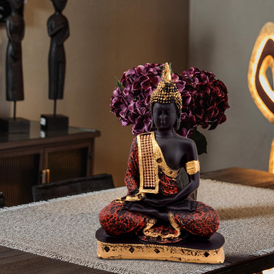 Polyresin Sitting Buddha Idol Statue Showpiece