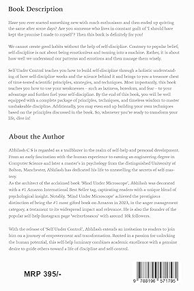 Self Under Control by Abhilash CS [Paperback]