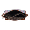 Structured Women's Jute Printed Hand Crafted Vegan Leather styles Flap Sling Bag