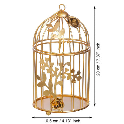 Gold plated Colour tealight Candle holder with Flower Vine- Diwali Candle Holder for Home Decor