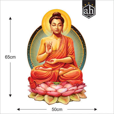 Buddha Wall Sticker Decorative Wall Art PVC Vinyl for Home (65 X 50 CM ; 26 X 20 Inches) (Design4)