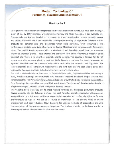 Modern Technology of Perfumes, Flavours and Essential Oils [Paperback]