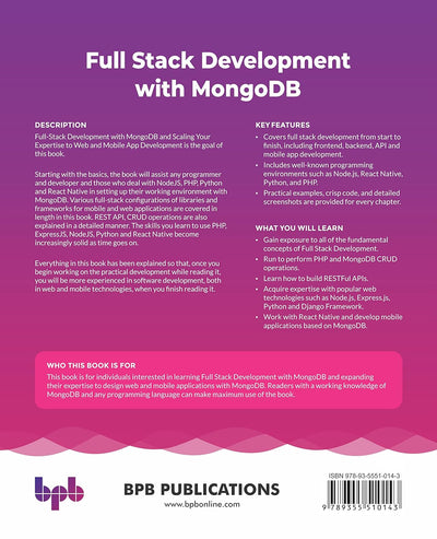 Full Stack Development with MongoDB by MANU SHARMA [Paperback]