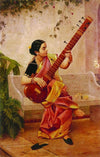 Canvas Print Raja Ravi Varma Painting Unframed Canvas Prints Canvas Art Print Canvas Wall Print (Kadambari 24x16 Inch) multicolor