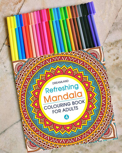 Refreshing Mandala - Colouring Book For Adults Book 4 by Dreamland Publications [Paperback]