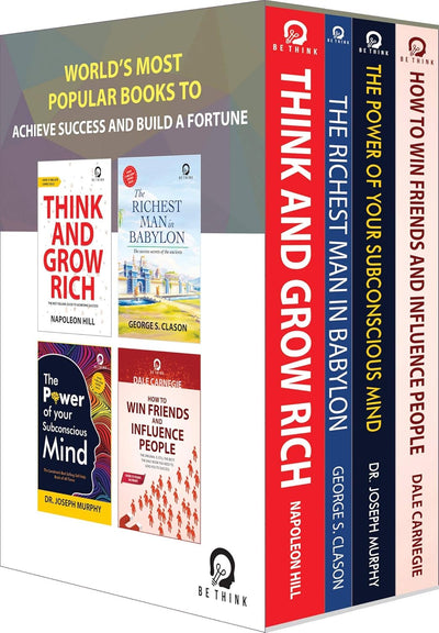 World’s Most Popular Books to Achieve Success and Build a Fortune by Dale Carnegie, Napoleon Hill, George S. Clason, Joseph Murphy Set of 4 Books [Paperback]