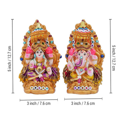 Lord Laxmi Ganesh Pair Murti Idol Statue Showpiece for Home Decor Mandir Temple Pooja Room Table Office Gifts