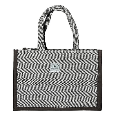 Fashmade Jute Carry Handbag For Men Women | Multi-Purpose Daily Use Tote Regular Eco-Friendly Shopping - Brown