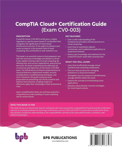 CompTIA Cloud+ Certification Guide (Exam CV0-003) by Gopi Krishna Nuti [Paperback]