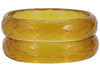 Glass with Diamond Shaped Glossy Finished Bangle Set For Women and Girls - Golden