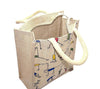 Jute Bag Tote eco Friendly Bag for shopping/tiffin/picnic/grocery/gym hand bag with zip and handle