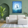 Canvas Print Woman Diving in a Sea | Unframed Premium Painting for Bedroom & Living Room | 12 x 15.2 inch (30 x 39 cms)